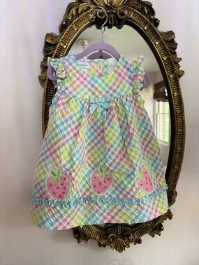 Bonnie Jean rainbow strawberry dress, 3T